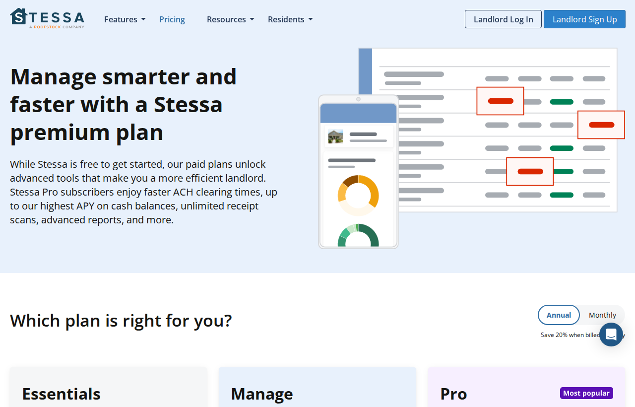 Stessa pricing page as read on August 26, 2026